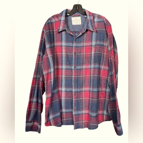 Weatherproof Other - Weatherproof Shirt Mens XXL 2XL Hipster Plaid Flannel Long Sleeves Red Black